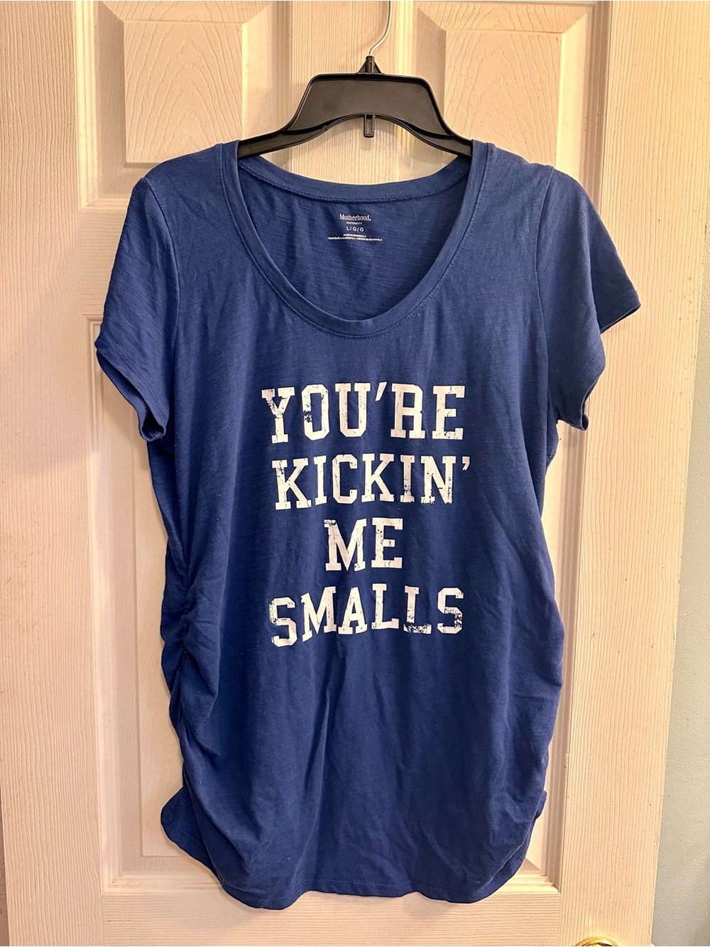 Motherhood Maternity - You're Kickin' Me Smalls Graphic Tee Blue